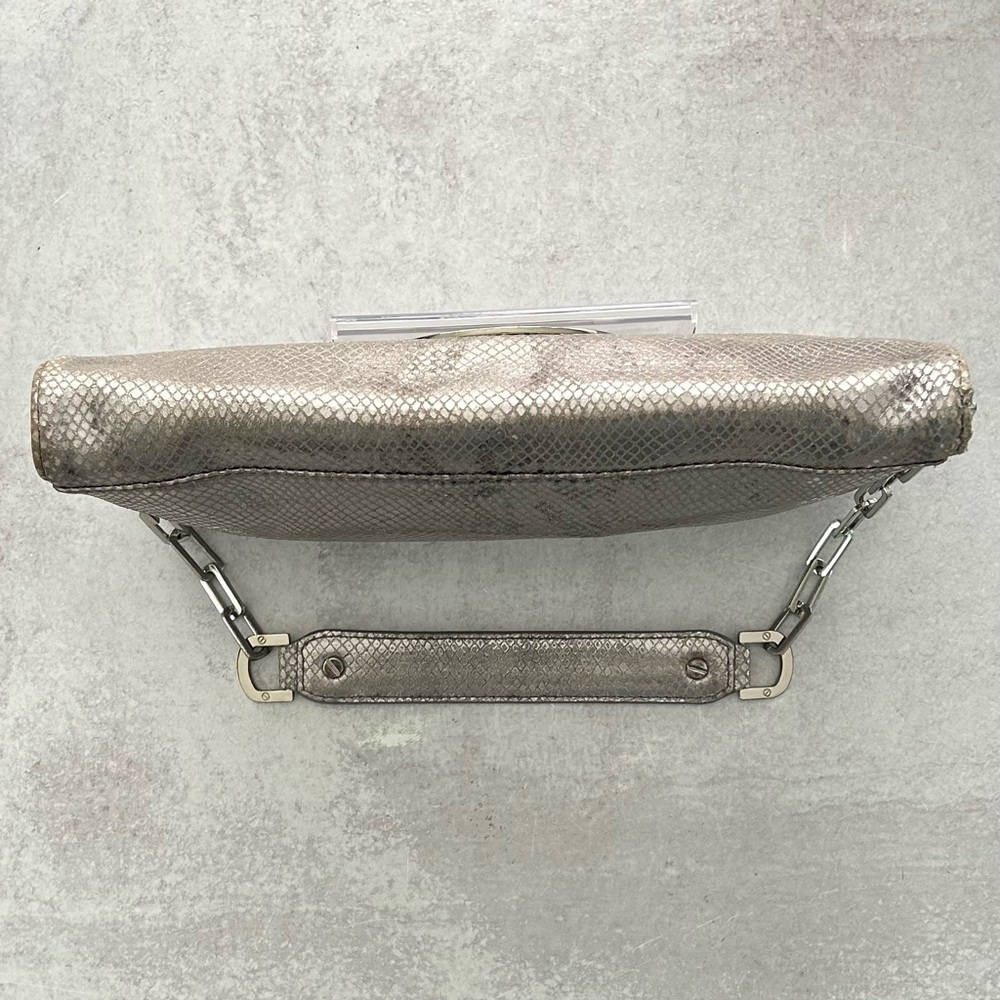 Tory Burch Audra Reva Clutch Python Snake Leather… - image 8